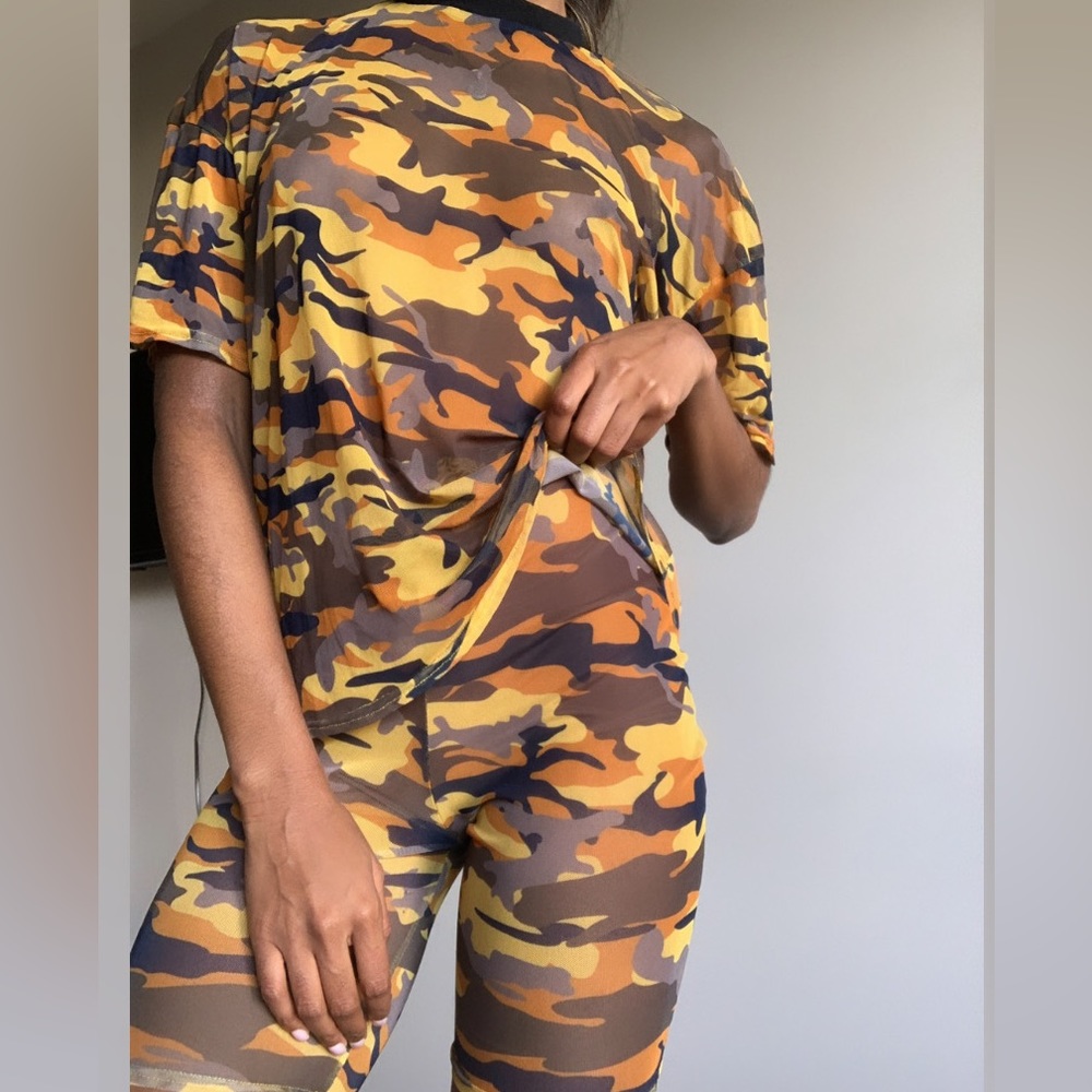 Mesh Camo Short Set